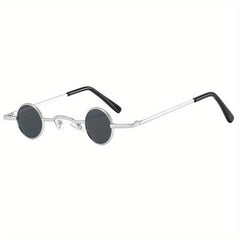 Round Metal Frame Sunglasses Y2K Tinted Lens Glasses