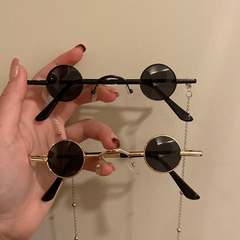Round Metal Frame Sunglasses Y2K Tinted Lens Glasses