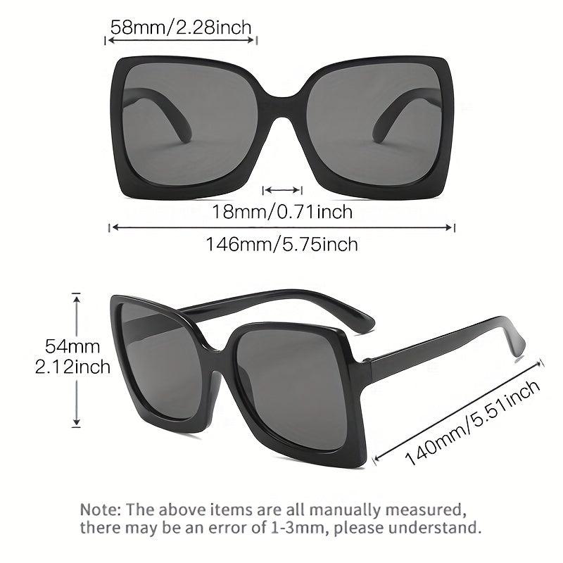 Oversized Square Sunglasses UV400 Protection