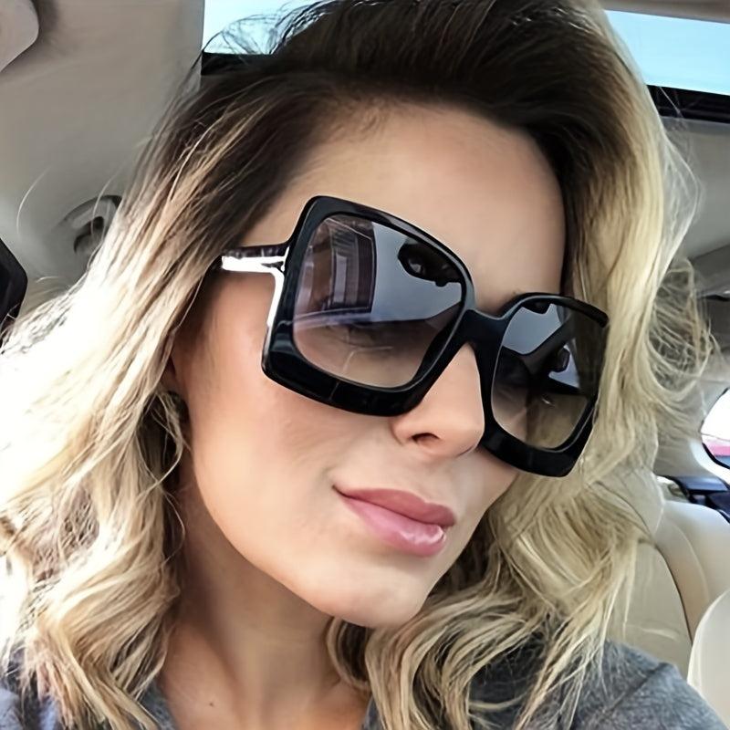 Oversized Square Sunglasses UV400 Protection
