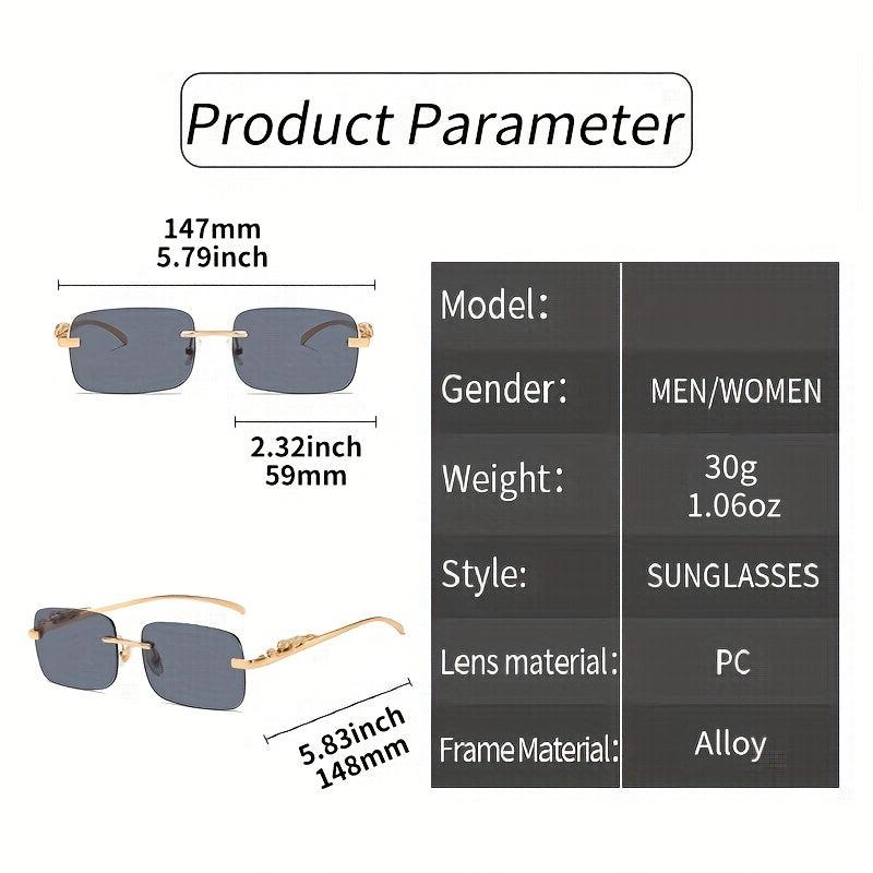 Leopard Charm Rimless Sunglasses UV400