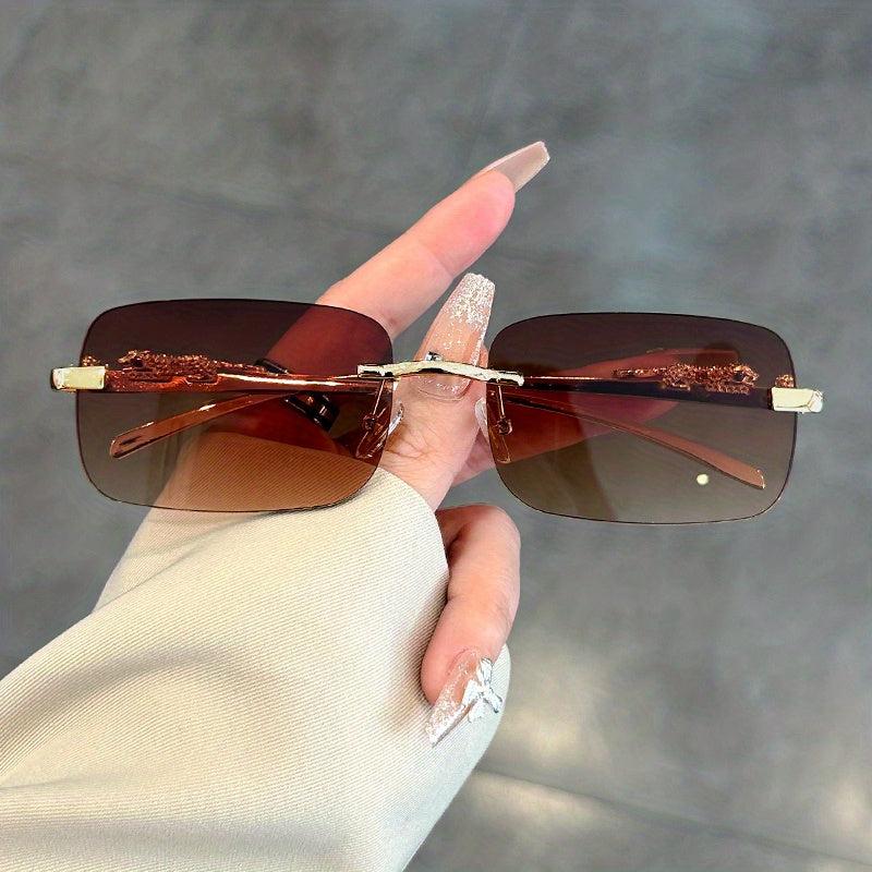 Leopard Charm Rimless Sunglasses UV400