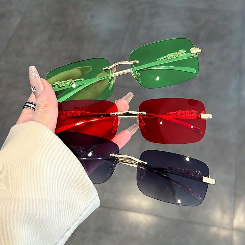 Leopard Charm Rimless Sunglasses UV400