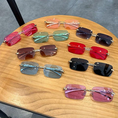 Leopard Charm Rimless Sunglasses UV400