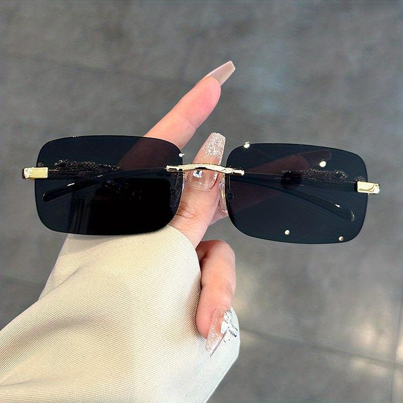 Leopard Charm Rimless Sunglasses UV400