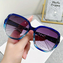 Vintage Oversized Square Sunglasses Women Sun Protection