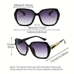 Vintage Oversized Square Sunglasses Women Sun Protection