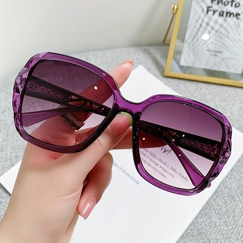 Vintage Oversized Square Sunglasses Women Sun Protection