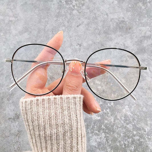 Vintage Round Light Blocking Glasses Spectacles Lens Computer Game Glasses