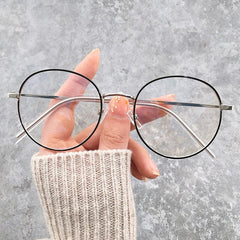 Vintage Round Light Blocking Glasses Spectacles Lens Computer Game Glasses