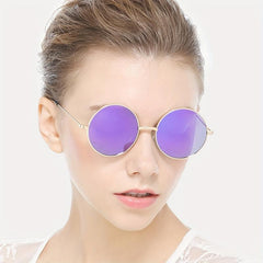 Retro Round Metal Sunglasses UV400 Sun Shades