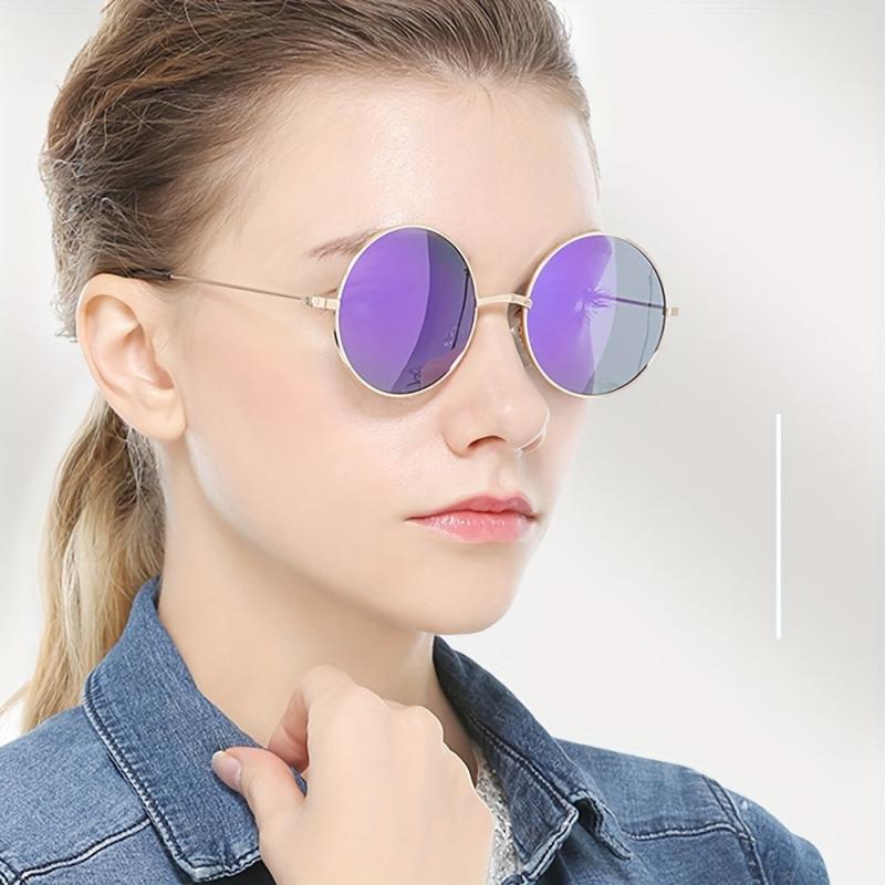 Retro Round Metal Sunglasses UV400 Sun Shades