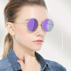 Retro Round Metal Sunglasses UV400 Sun Shades