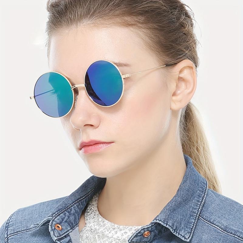 Retro Round Metal Sunglasses UV400 Sun Shades
