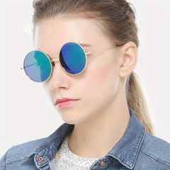 Retro Round Metal Sunglasses UV400 Sun Shades