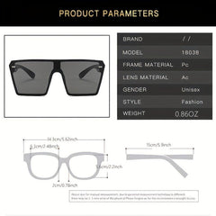 Square Y2K Hip Hop Sunglasses Classic Punk Eyewear