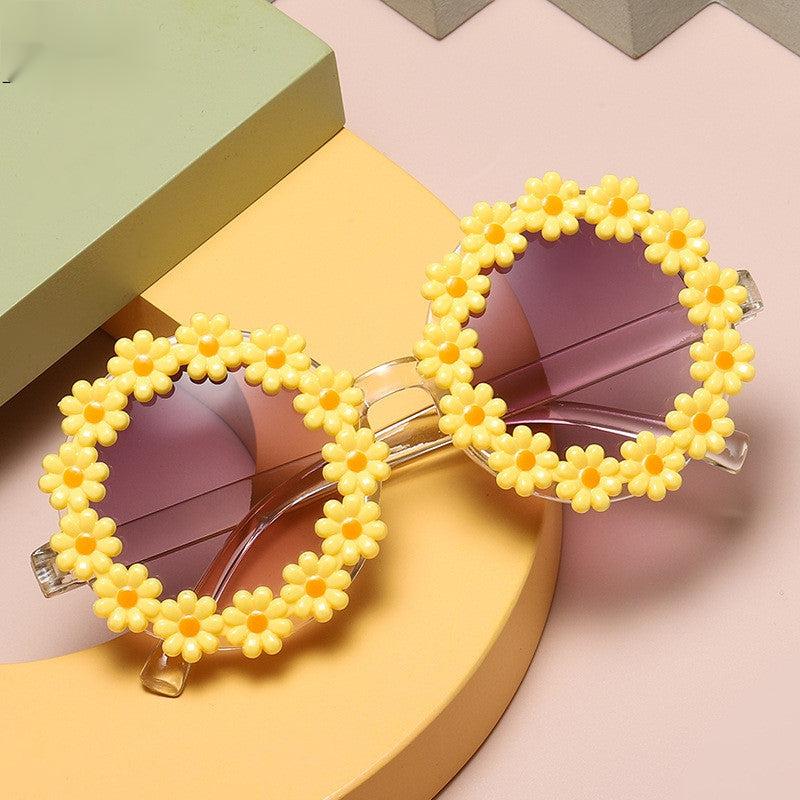 Daisy Round Sunglasses Vintage Beach Travel Eyeglasses
