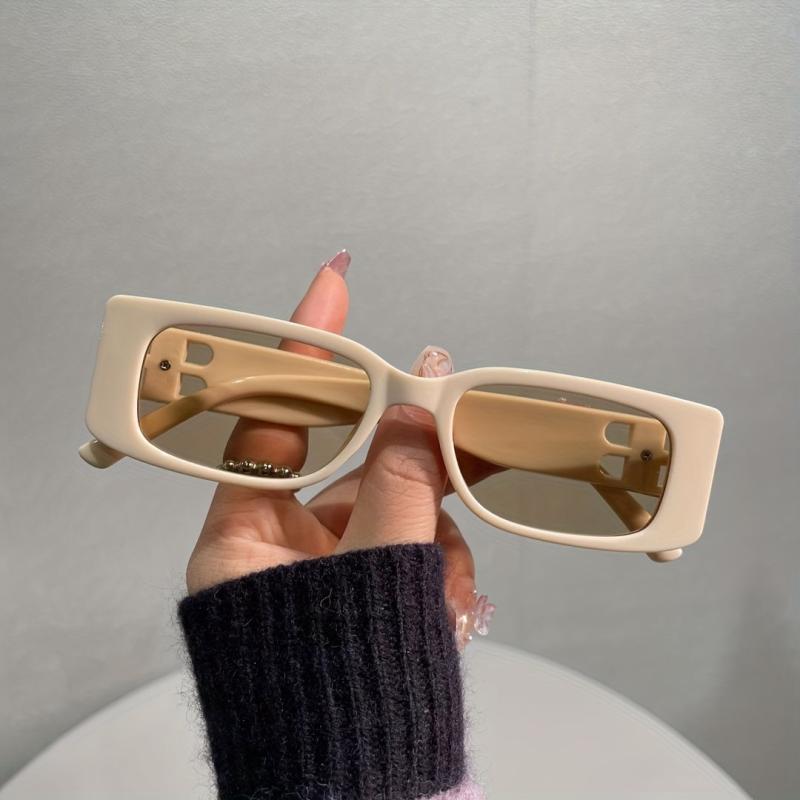 Vintage Narrow Rectangular Sunglasses B Shape