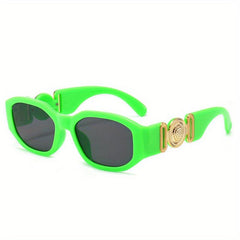 Retro Rectangle Sunglasses Vintage Narrow UV400 Protection