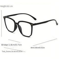 Square Frame Gaming Eyeglasses Clear Lens TV Gaming Glasses