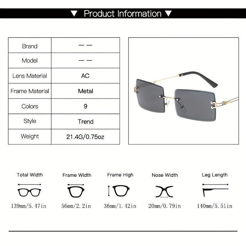 Gradient Women Metal Sunglasses Stylish Outdoor Sunshade Driving Eyeglasses