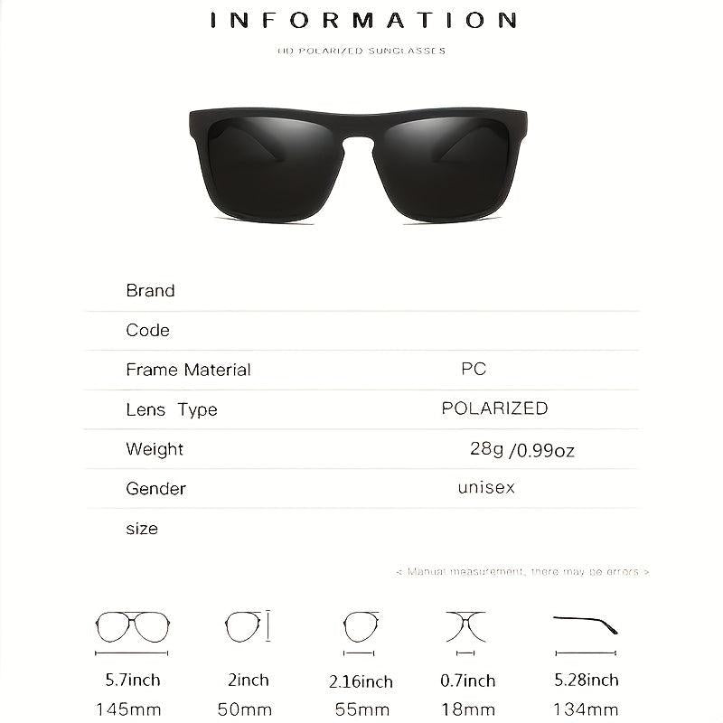 Polarized Square Sunglasses Stylish Outdoor Eyewear UV400