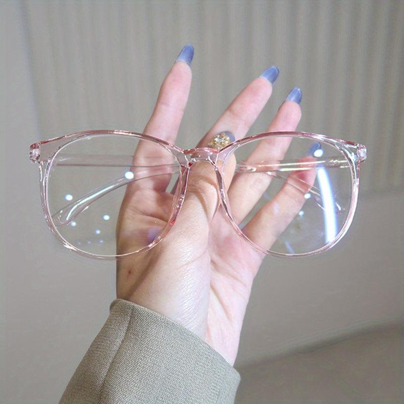Round Frame Casual Clear Eyeglasses Light Blocking TV Gaming Glasses