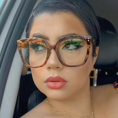 Light Blocking Glasses Women Computer Goggles Transparent Optical Eyeglass