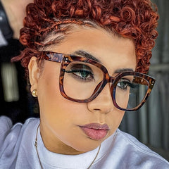 Light Blocking Glasses Women Computer Goggles Transparent Optical Eyeglass