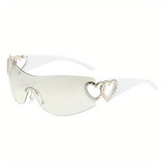 Y2K Rimless Sunglasses For Women Men UV Blocking