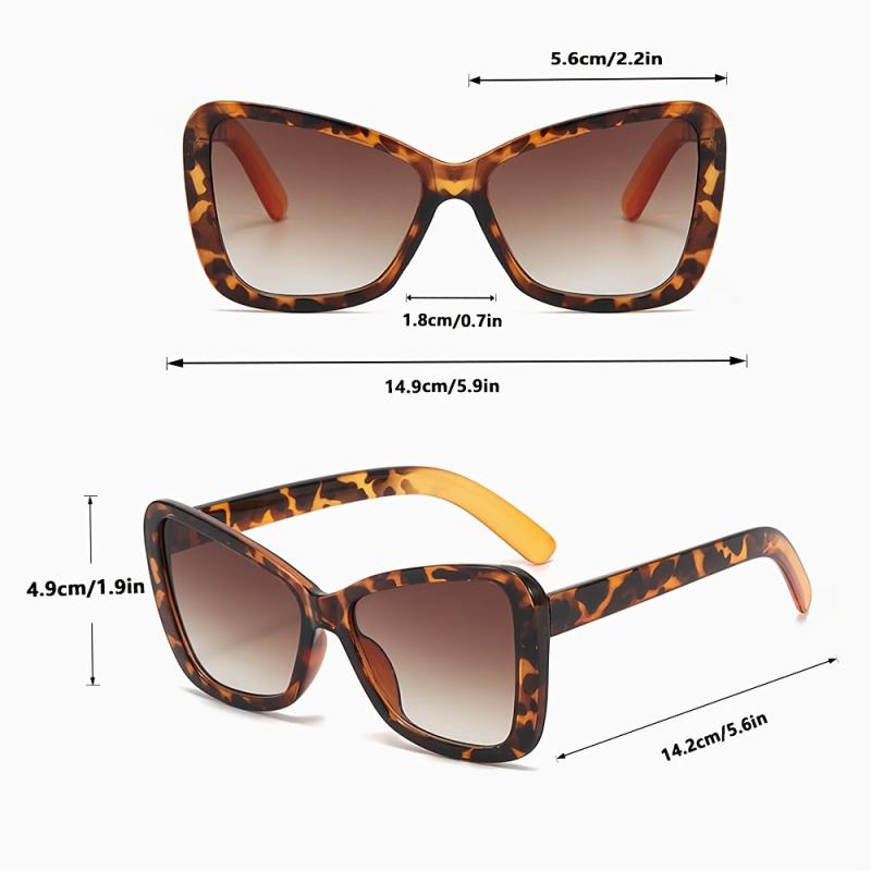 Cat Eye Glasses Oversized Sunglasses Women Y2K Shades Leopard Party Glasses