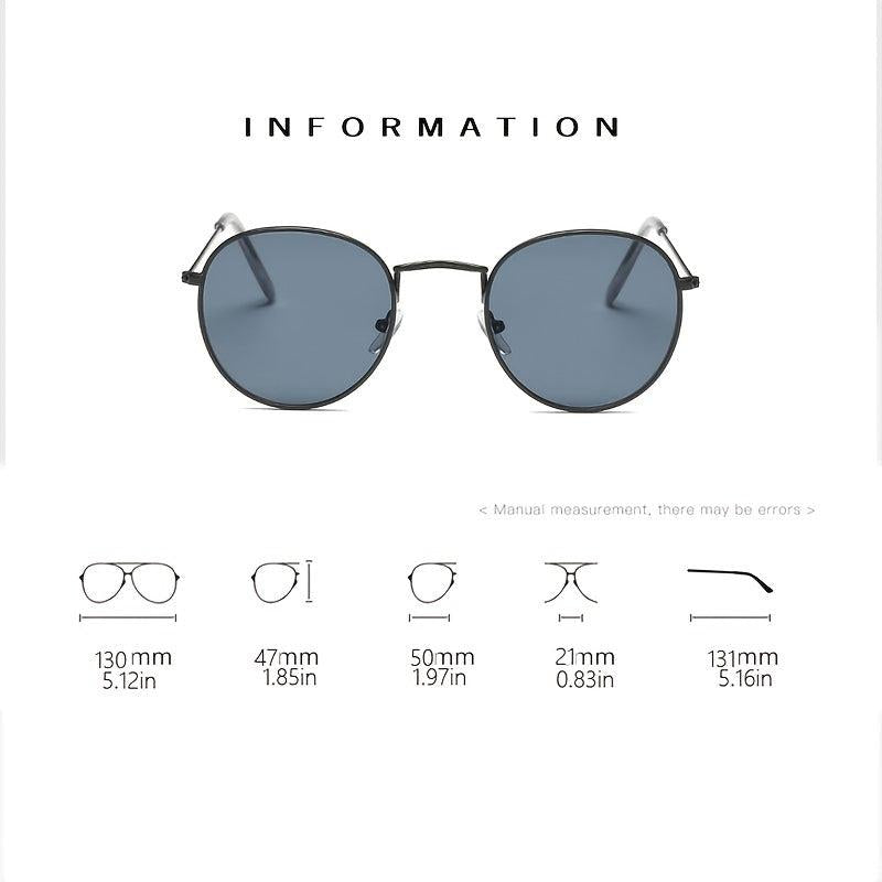 Steampunk Round Sunglasses Metal Sun Glasses UV400 Protection Vintage Eyewear