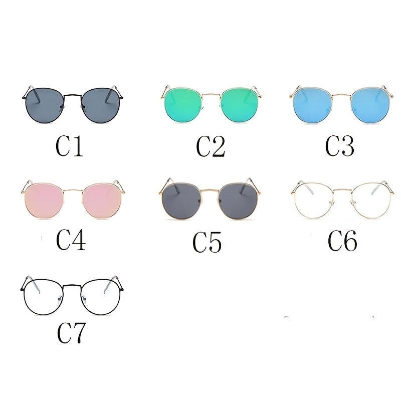 Steampunk Round Sunglasses Metal Sun Glasses UV400 Protection Vintage Eyewear