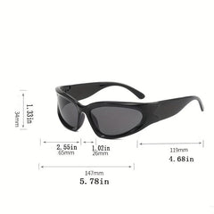 Y2K Wrap Around Gradient Lens Sunglasses UV400