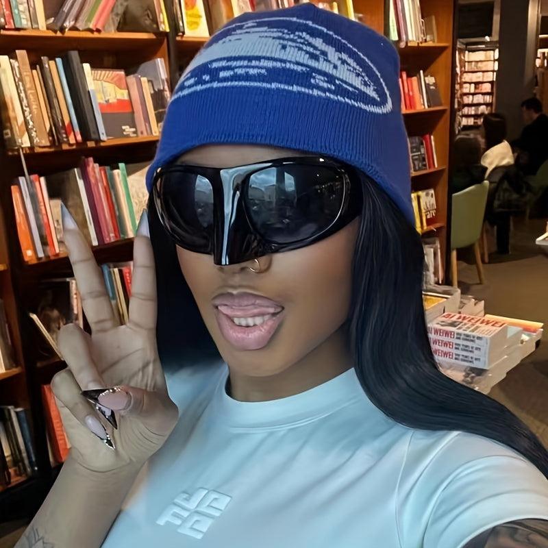 Y2K Punk Shield Sunglasses for Men Women