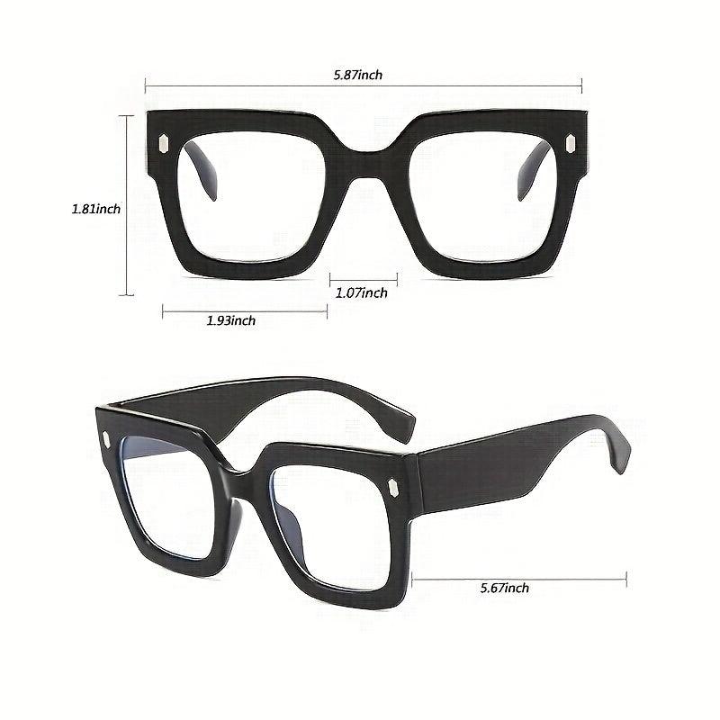 Clear Lens Glasses Anti-Blue Light Oversized Frame Unisex
