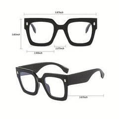 Clear Lens Glasses Anti-Blue Light Oversized Frame Unisex