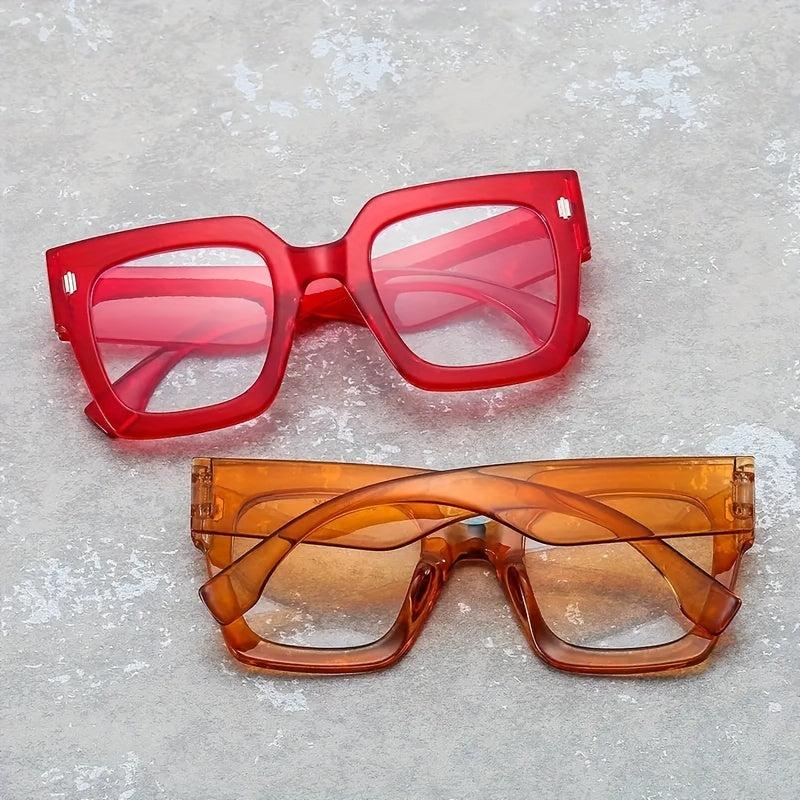 Clear Lens Glasses Anti-Blue Light Oversized Frame Unisex