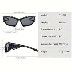 Men's Y2K Style Decorative Sunglasses 100 UV Protection