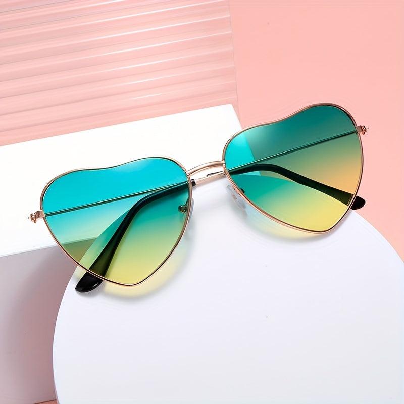 Heart Frame Sunglasses Gradient Tinted Lens