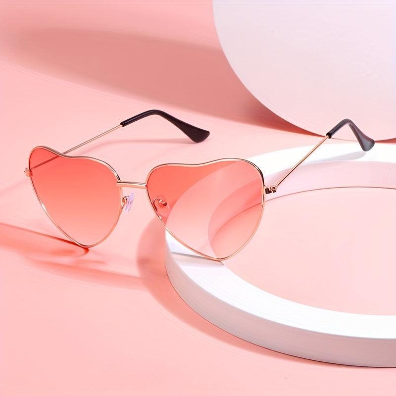 Heart Frame Sunglasses Gradient Tinted Lens