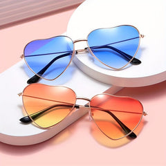 Heart Frame Sunglasses Gradient Tinted Lens