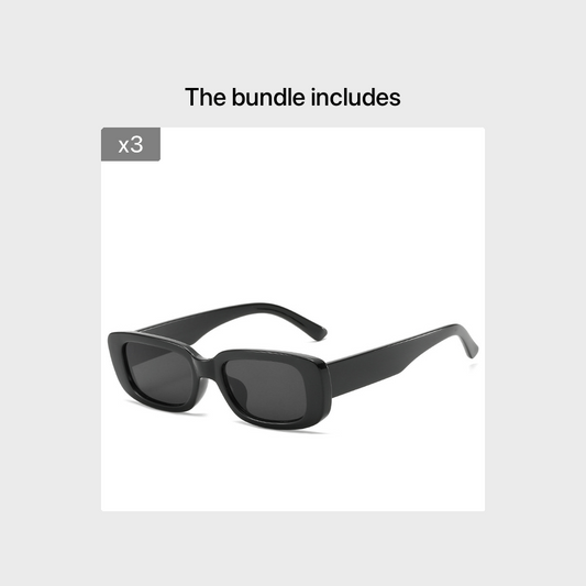 Vintage Small Rectangular Sunglasses Stylish Outdoor Eyeglasses