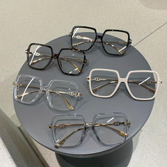 TR90 Light Blocking Glasses Large Frame Men Women Computer Glasses