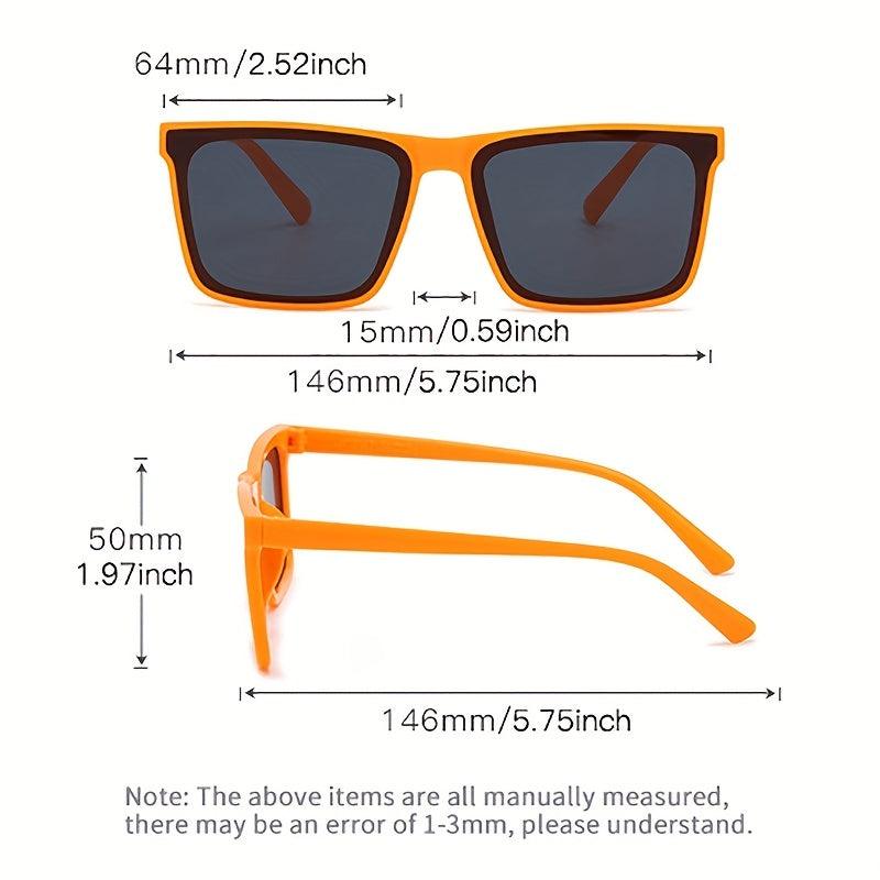 Vintage Square Large Frame Sunglasses for Men and Women