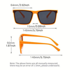 Vintage Square Large Frame Sunglasses for Men and Women