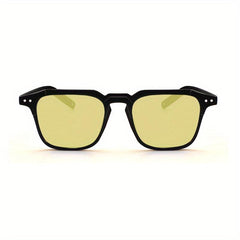 Square Tinted Sunglasses UV400 Rivet Decor Glasses