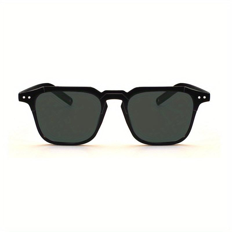 Square Tinted Sunglasses UV400 Rivet Decor Glasses