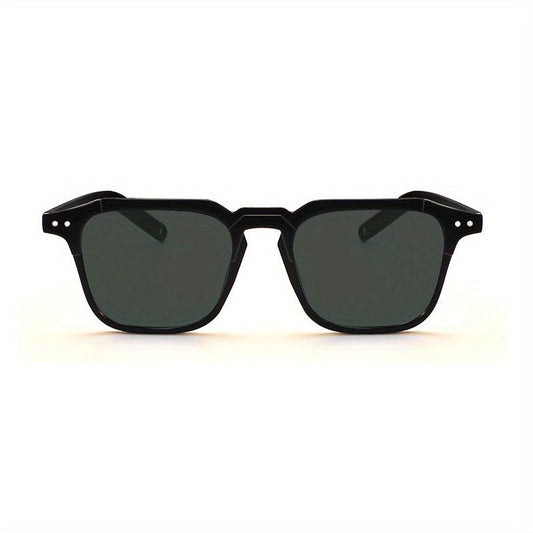 Square Tinted Sunglasses UV400 Rivet Decor Glasses