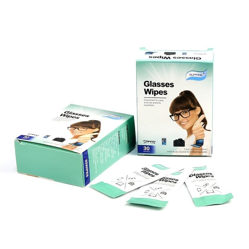 Anti Fog Wipes For Glasses Lens Cleaning Wipes Individually Wrapped 30pcs